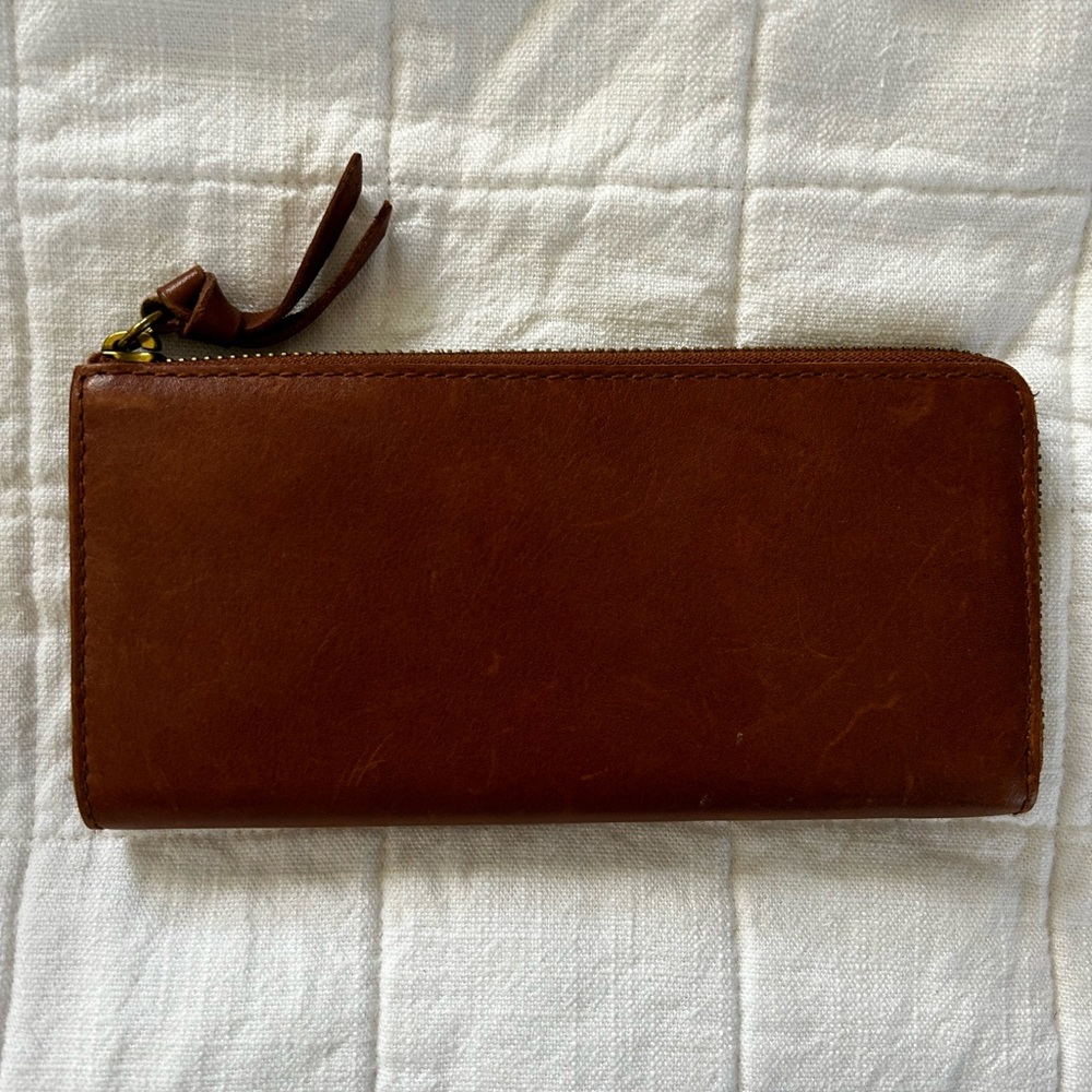 Madewell Women’s Continental Zip Wallet, English Saddle
